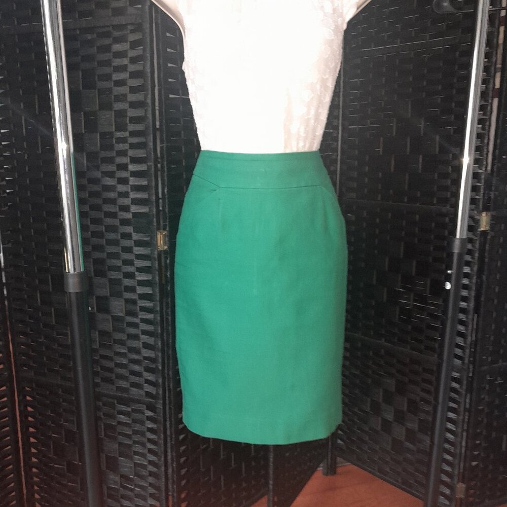JCrew Green Pencil Skirt Size 0